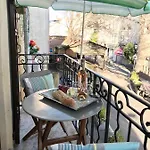 Apartment Balcony Over Provencal Market, Old