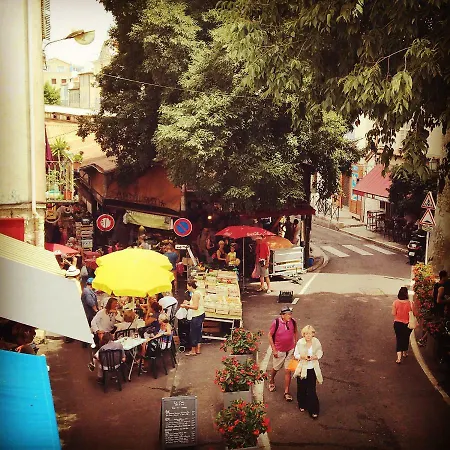 Balcony Over Provencal Market, Old